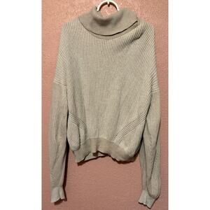 DKNY Sweater - Women's Sweater - Large Cream Tan Knitted Pullover - Beige Long